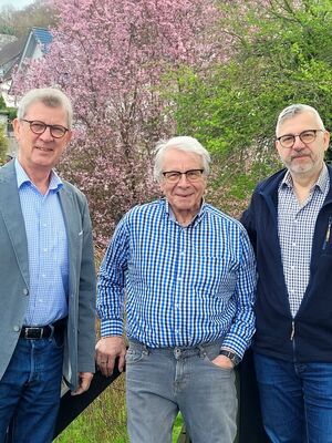 Der SPD-Fraktionsvorsitzende im Linzer Stadtrat, Dieter Lehmann, Karl-Heinz Wölbert und der Vorsitzende der SPD Linz
