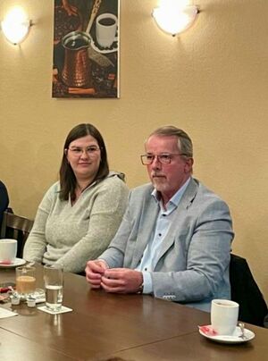 Marie-Christin Ockenfels und Sven Lefkowitz im Gespräch