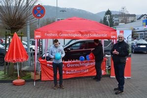 Der Vorsitzende des OV Linz hatte sichtlich Spaß am Wahlkampf